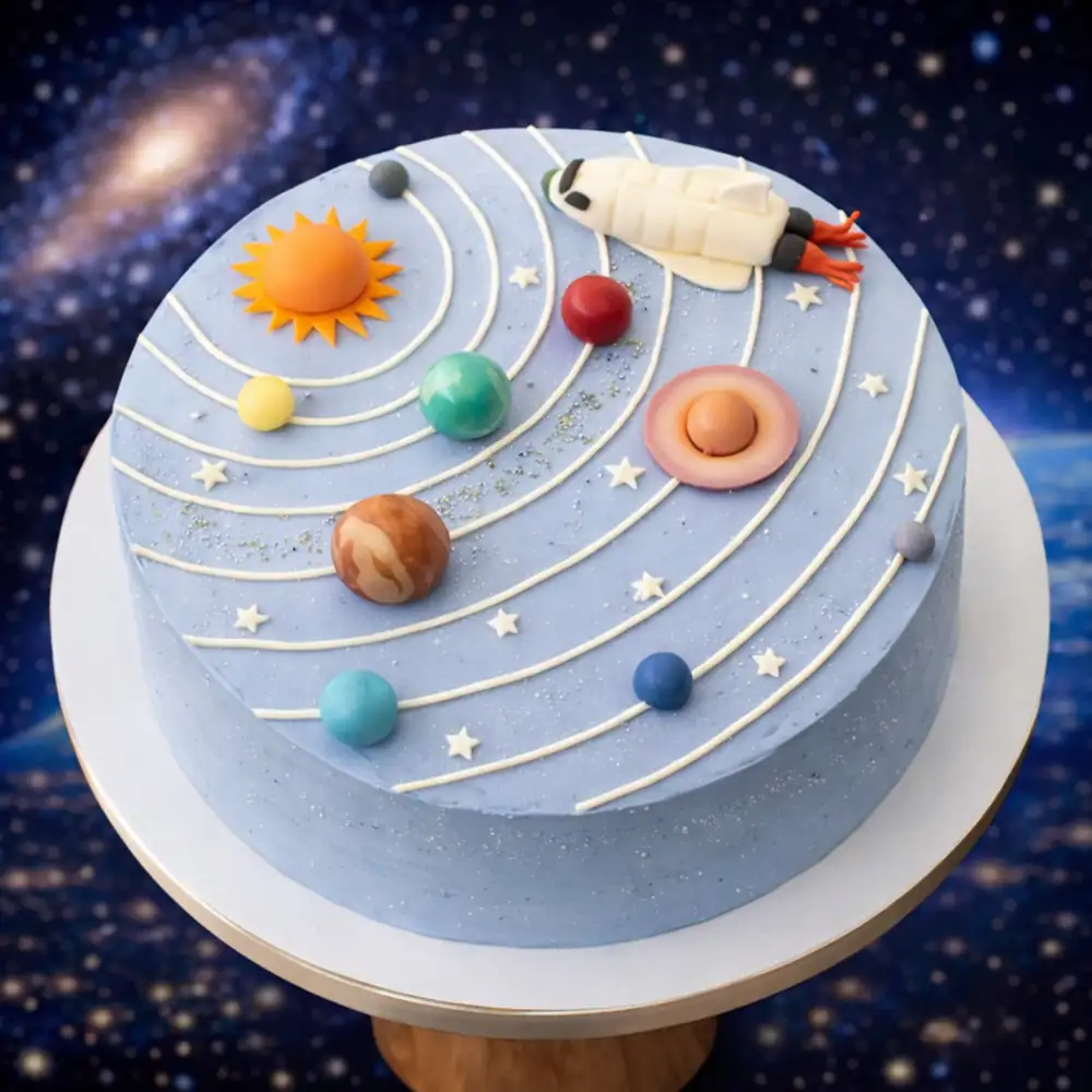Solar System Cake - TF Cakes Online Delivery Freshly baked handcrafted Solar System Cake – Cake design by TF Cakes