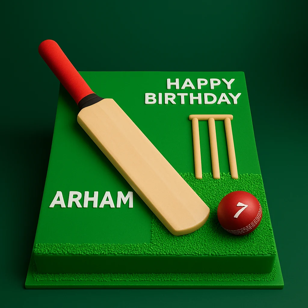 Square Cricket Pitch Cake - TF Cakes Online Delivery Freshly baked handcrafted Square Cricket Pitch Cake – Cake design by TF Cakes