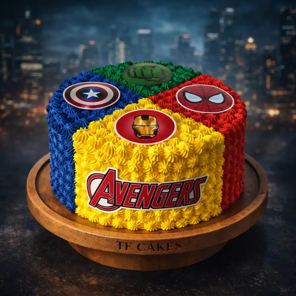 Superhero Cake for Kids - TF Cakes Online Delivery Freshly baked handcrafted Superhero Cake for Kids – Cake design by TF Cakes