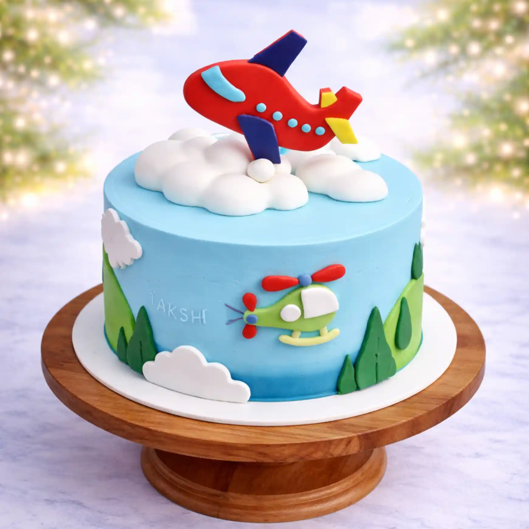 Aeroplane and Helicopter Adventure Theme Birthday Cake - TF Cakes Online Delivery Freshly baked handcrafted Aeroplane and Helicopter Adventure Theme Birthday Cake – Cake design by TF Cakes