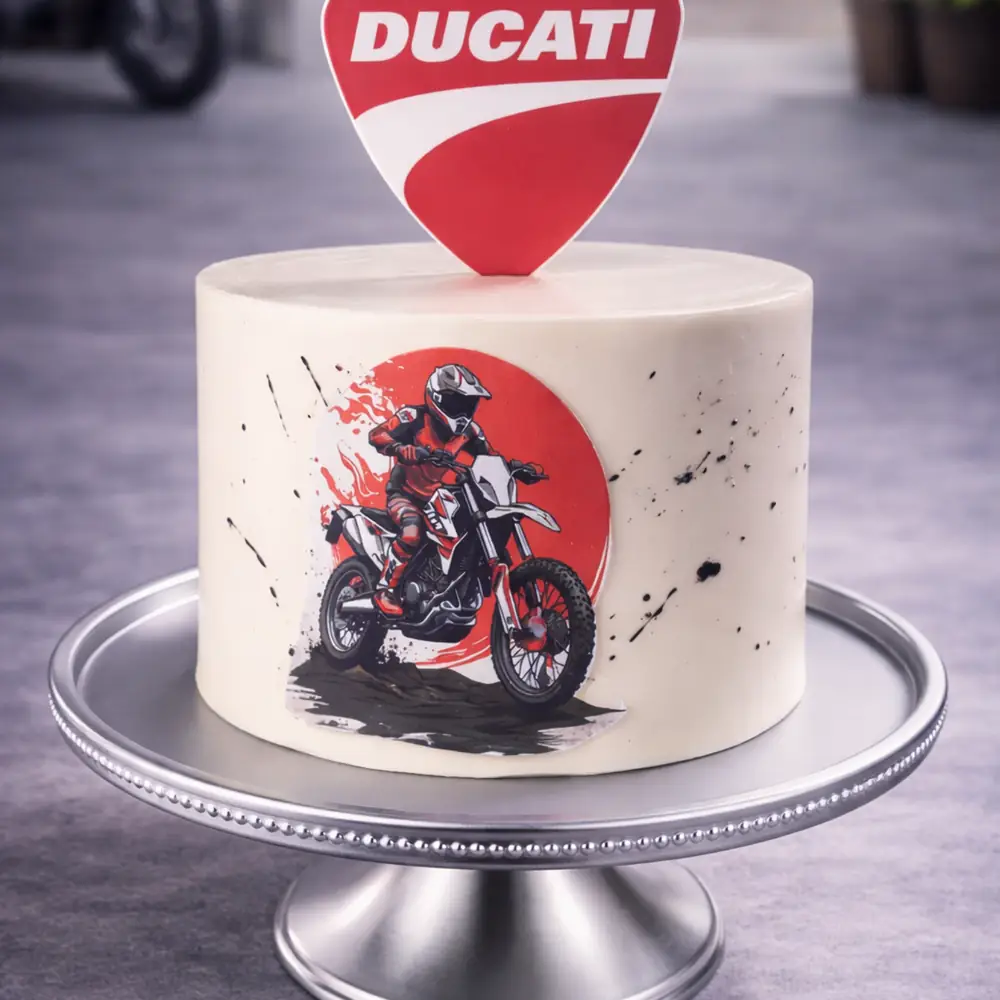 Ducati Adventure Rider Theme Cake - TF Cakes Online Delivery Freshly baked handcrafted Ducati Adventure Rider Theme Cake – Cake design by TF Cakes