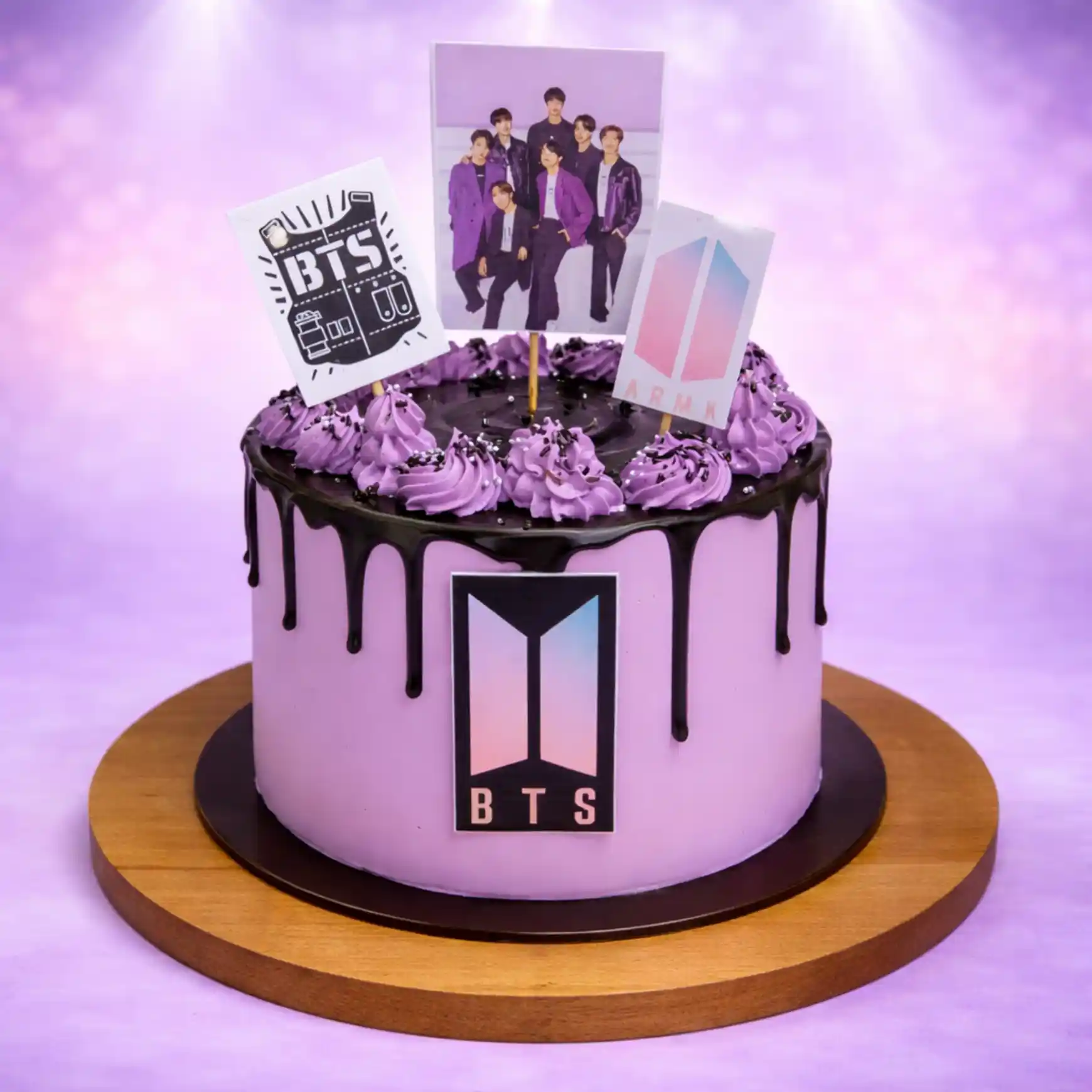 Purple Drip BTS ARMY Theme Cake - TF Cakes Online Delivery Freshly baked handcrafted Purple Drip BTS ARMY Theme Cake – Cake design by TF Cakes