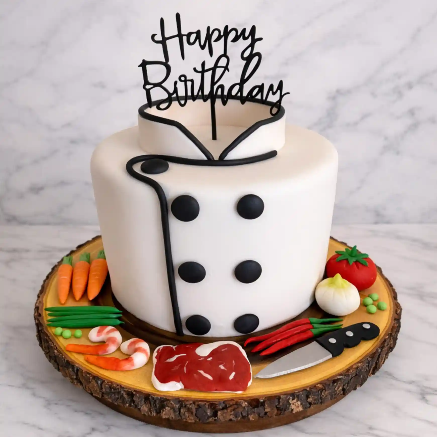 Premium Chef Coat Birthday Cake - TF Cakes Online Delivery Freshly baked handcrafted Premium Chef Coat Birthday Cake – Cake design by TF Cakes