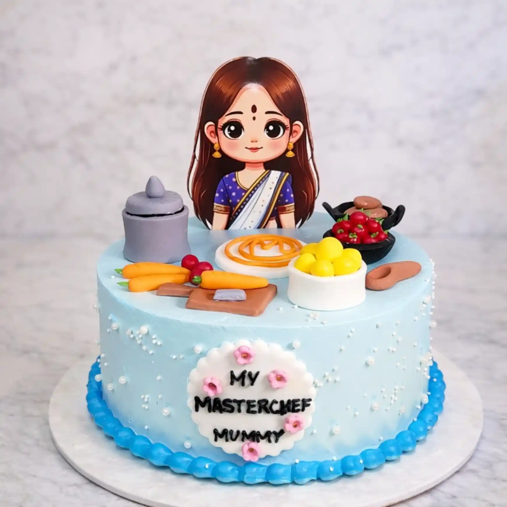 Masterchef Mummy Theme Cake - TF Cakes Online Delivery Freshly baked handcrafted Masterchef Mummy Theme Cake – Cake design by TF Cakes