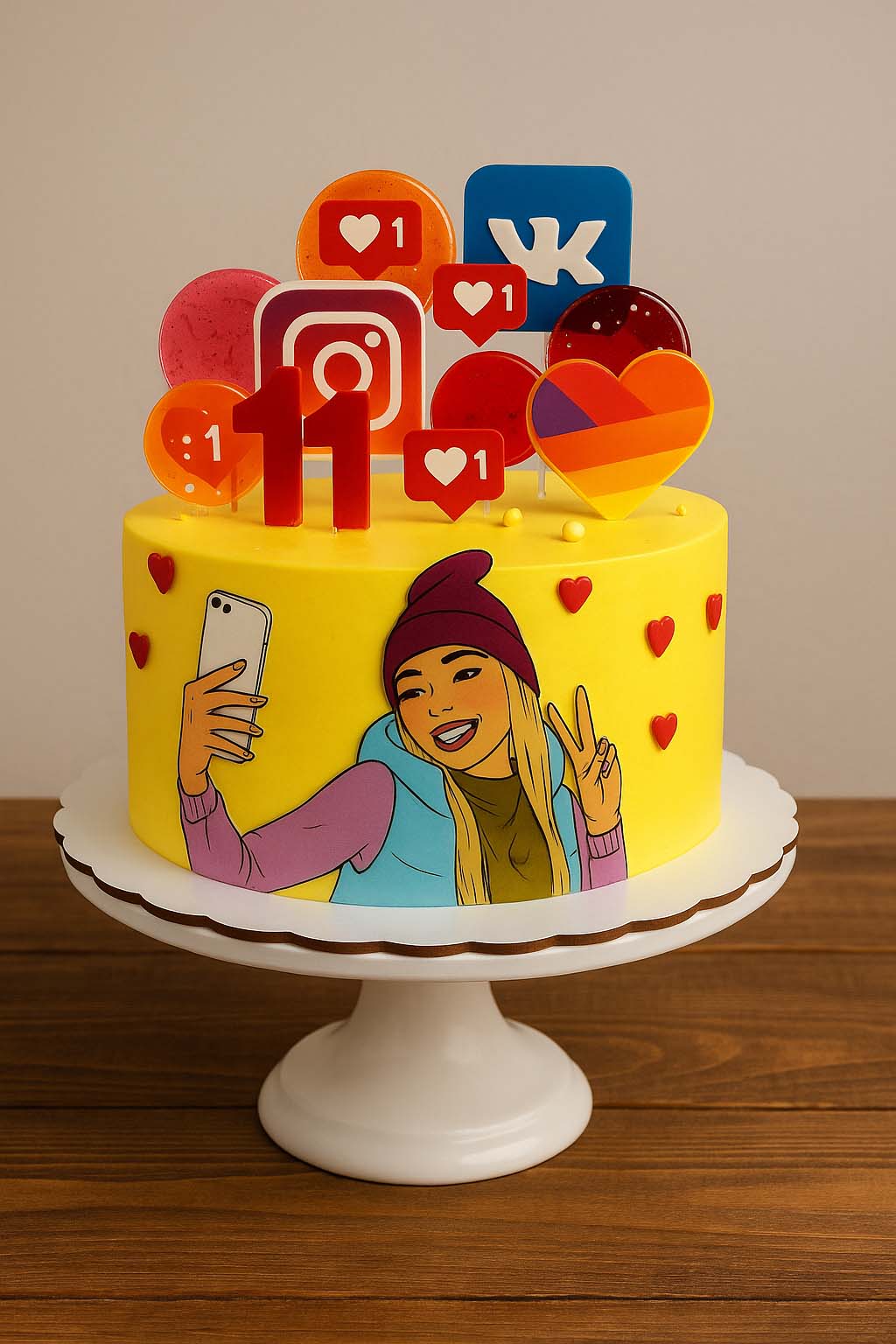 Instagram Selfie Girl Cake - TF Cakes Online Delivery Freshly baked handcrafted Instagram Selfie Girl Cake – Cake design by TF Cakes