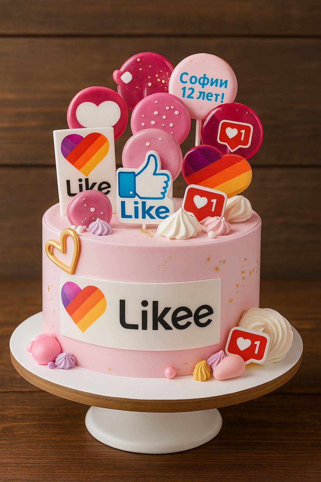 Likee Theme Cake - TF Cakes Online Delivery Freshly baked handcrafted Likee Theme Cake – Cake design by TF Cakes