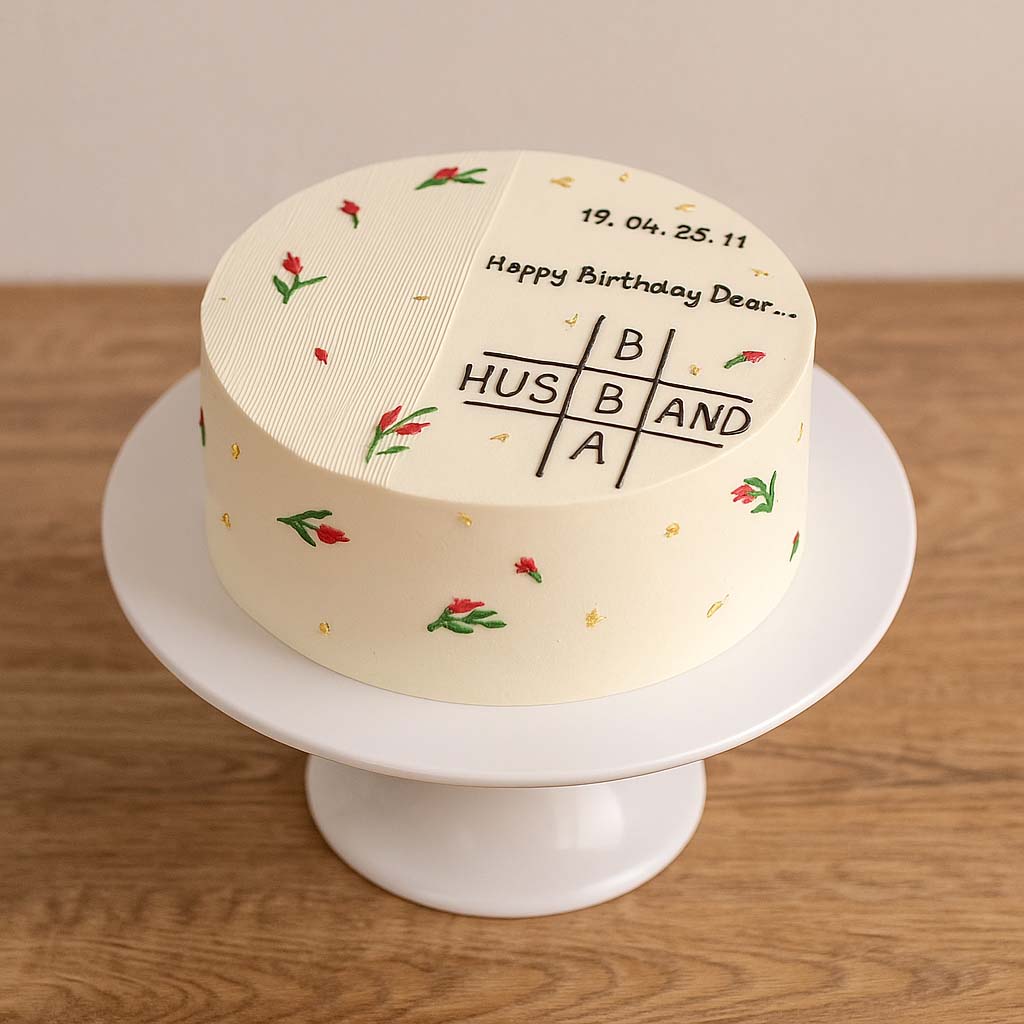Personalized Husband Birthday Cake - TF Cakes Online Delivery Freshly baked handcrafted Personalized Husband Birthday Cake – Cake design by TF Cakes