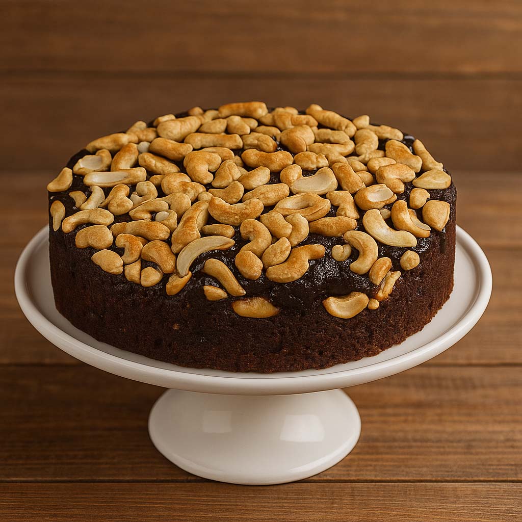Cashew Loaded Plum Cake - TF Cakes Online Delivery Freshly baked handcrafted Cashew Loaded Plum Cake – Cake design by TF Cakes