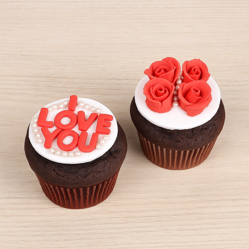 I Love You Cupcakes - TF Cakes Online Delivery Freshly baked handcrafted I Love You Cupcakes – Cake design by TF Cakes