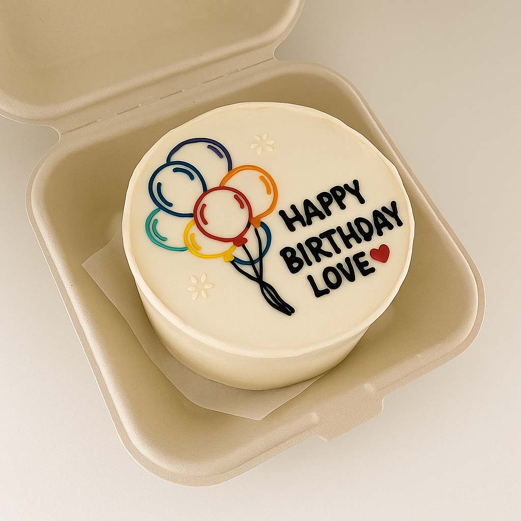Happy Birthday Love Bento Cake - TF Cakes Online Delivery Freshly baked handcrafted Happy Birthday Love Bento Cake – Cake design by TF Cakes