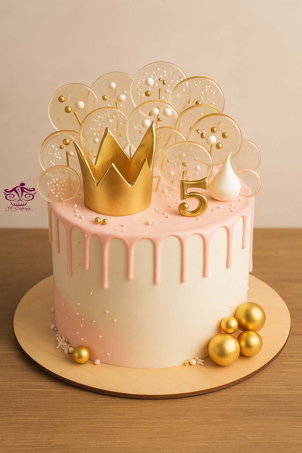 Golden Crown Princess Cake - TF Cakes Online Delivery Freshly baked handcrafted Golden Crown Princess Cake – Cake design by TF Cakes