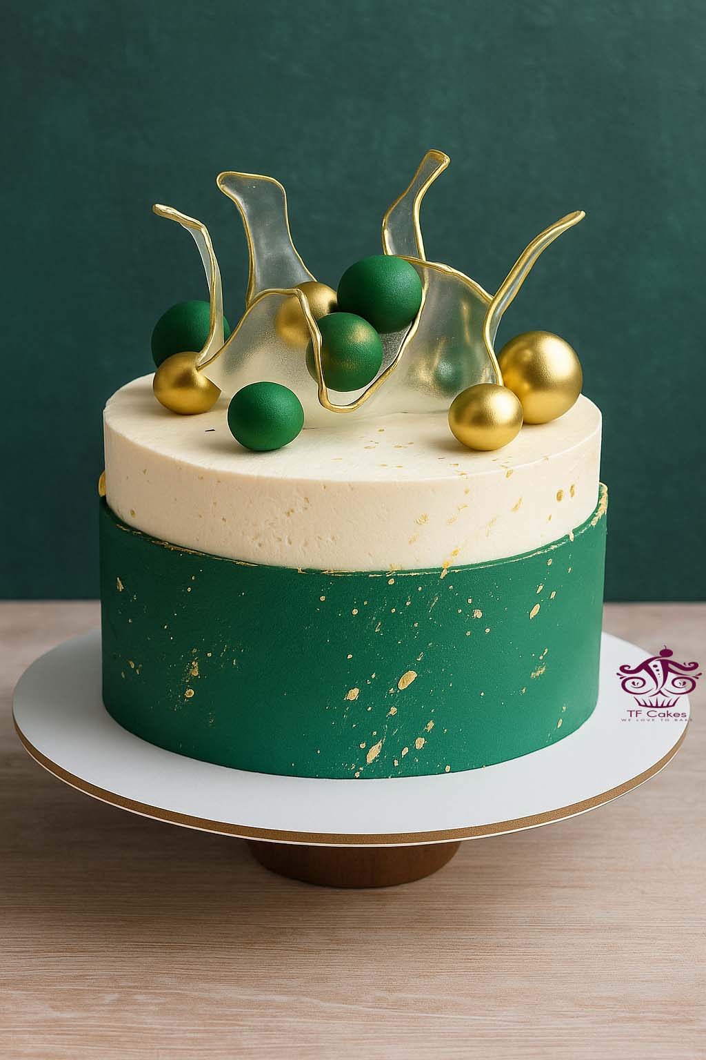 Emerald Luxe Isomalt Cake - TF Cakes Online Delivery Freshly baked handcrafted Emerald Luxe Isomalt Cake – Cake design by TF Cakes