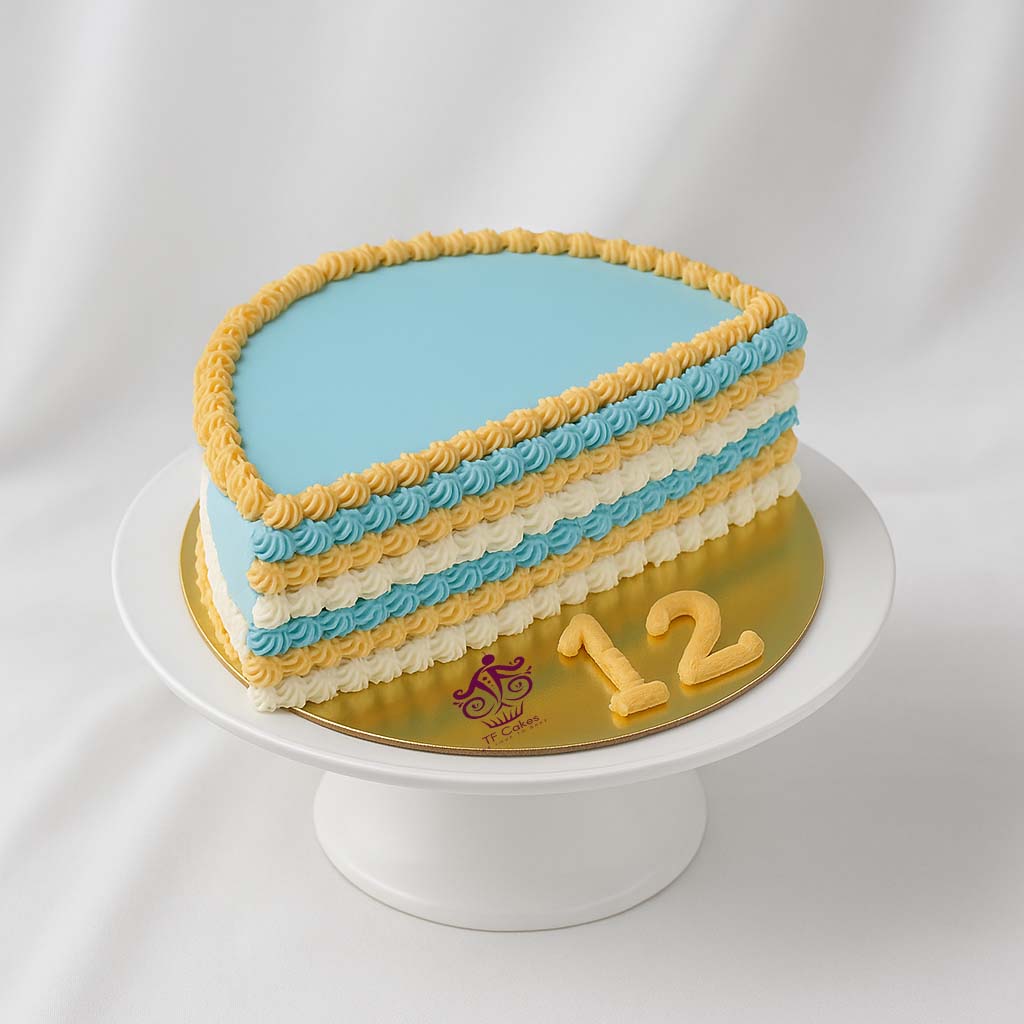 Teardrop Pastel Half Birthday Cake - TF Cakes Online Delivery Freshly baked handcrafted Teardrop Pastel Half Birthday Cake – Cake design by TF Cakes