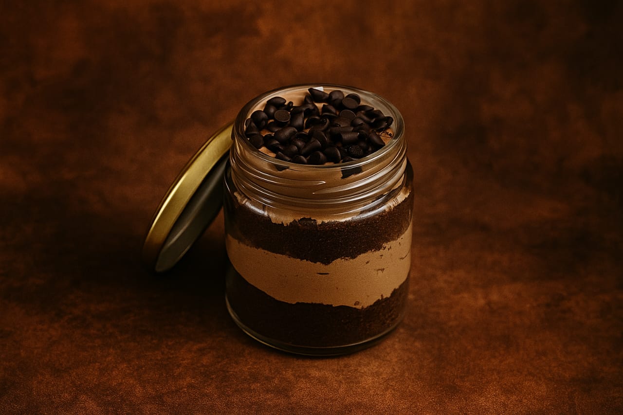 Choco Chip Jar Cake - TF Cakes Online Delivery Freshly baked handcrafted Choco Chip Jar Cake – Cake design by TF Cakes