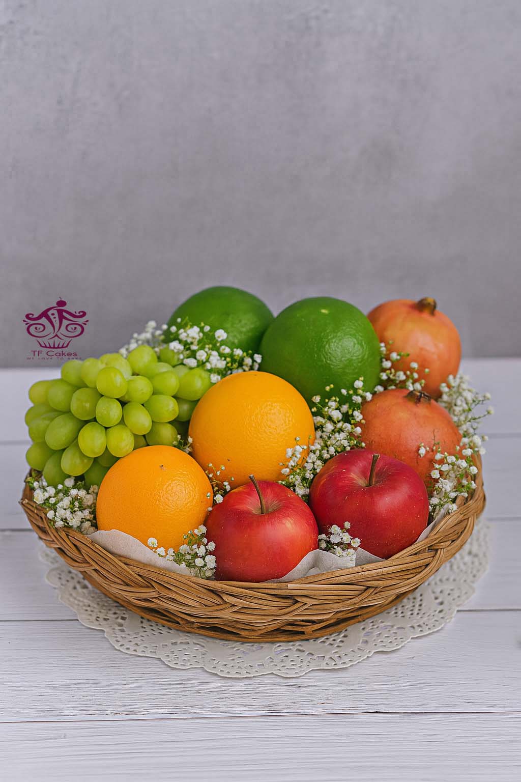 Premium Mixed Fruit Basket - TF Cakes Online Delivery Freshly baked handcrafted Premium Mixed Fruit Basket – Cake design by TF Cakes