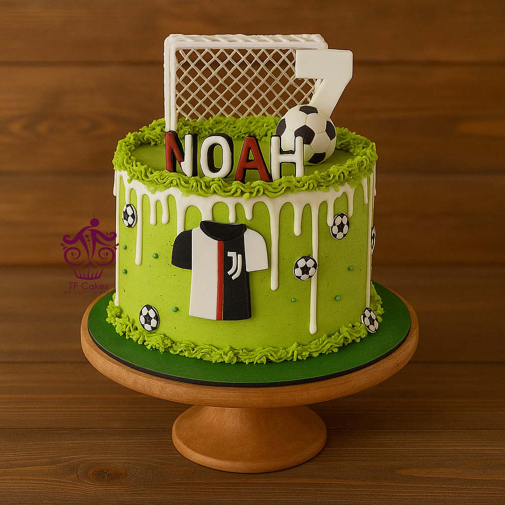 Juventus Drip Cake - TF Cakes Online Delivery Freshly baked handcrafted Juventus Drip Cake – Cake design by TF Cakes