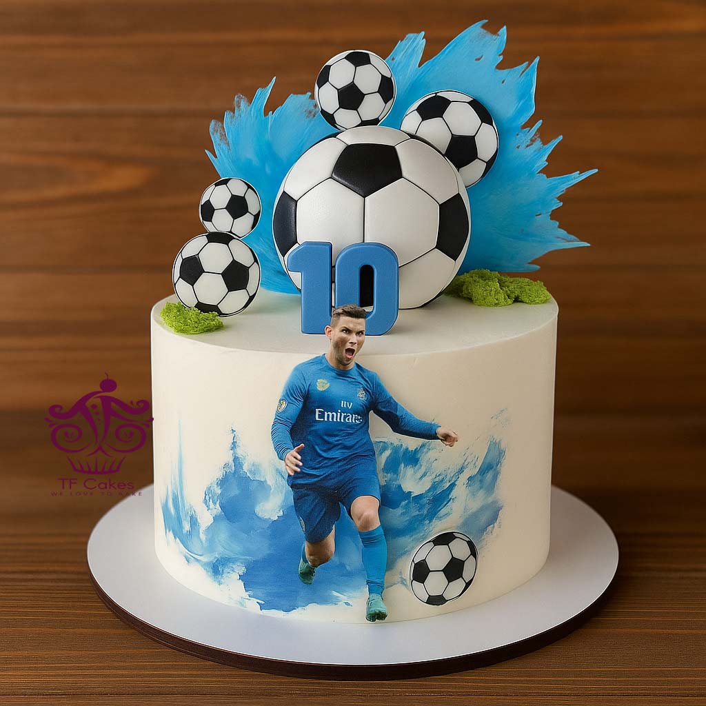 Real Madrid Star Cake - TF Cakes Online Delivery Freshly baked handcrafted Real Madrid Star Cake – Cake design by TF Cakes