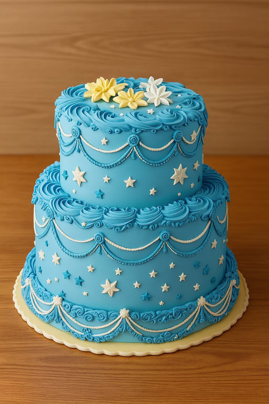 Starry Night Blue Theme Cake - TF Cakes Online Delivery Freshly baked handcrafted Starry Night Blue Theme Cake – Cake design by TF Cakes
