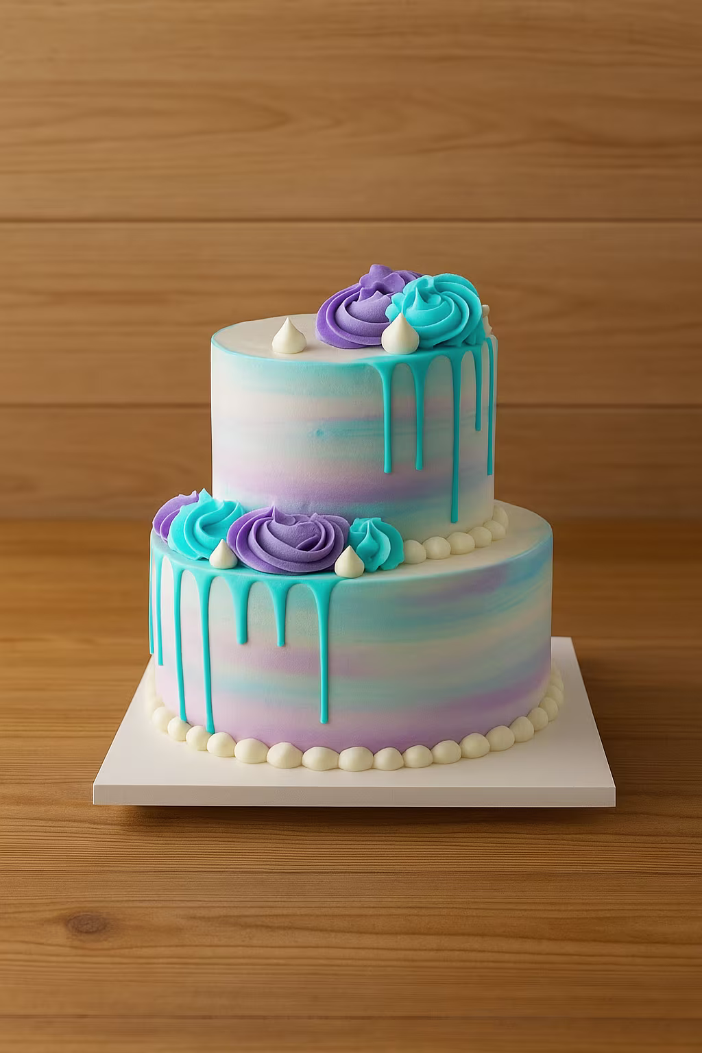 Blue Purple Ombre Drip Cake - TF Cakes Online Delivery Freshly baked handcrafted Blue Purple Ombre Drip Cake – Cake design by TF Cakes