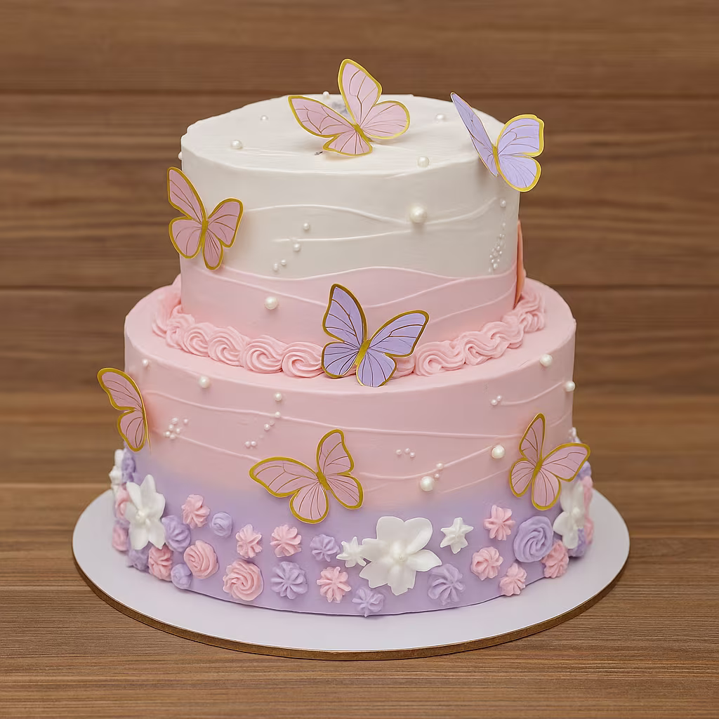 Pastel Butterfly Cake - TF Cakes Online Delivery Freshly baked handcrafted Pastel Butterfly Cake – Cake design by TF Cakes