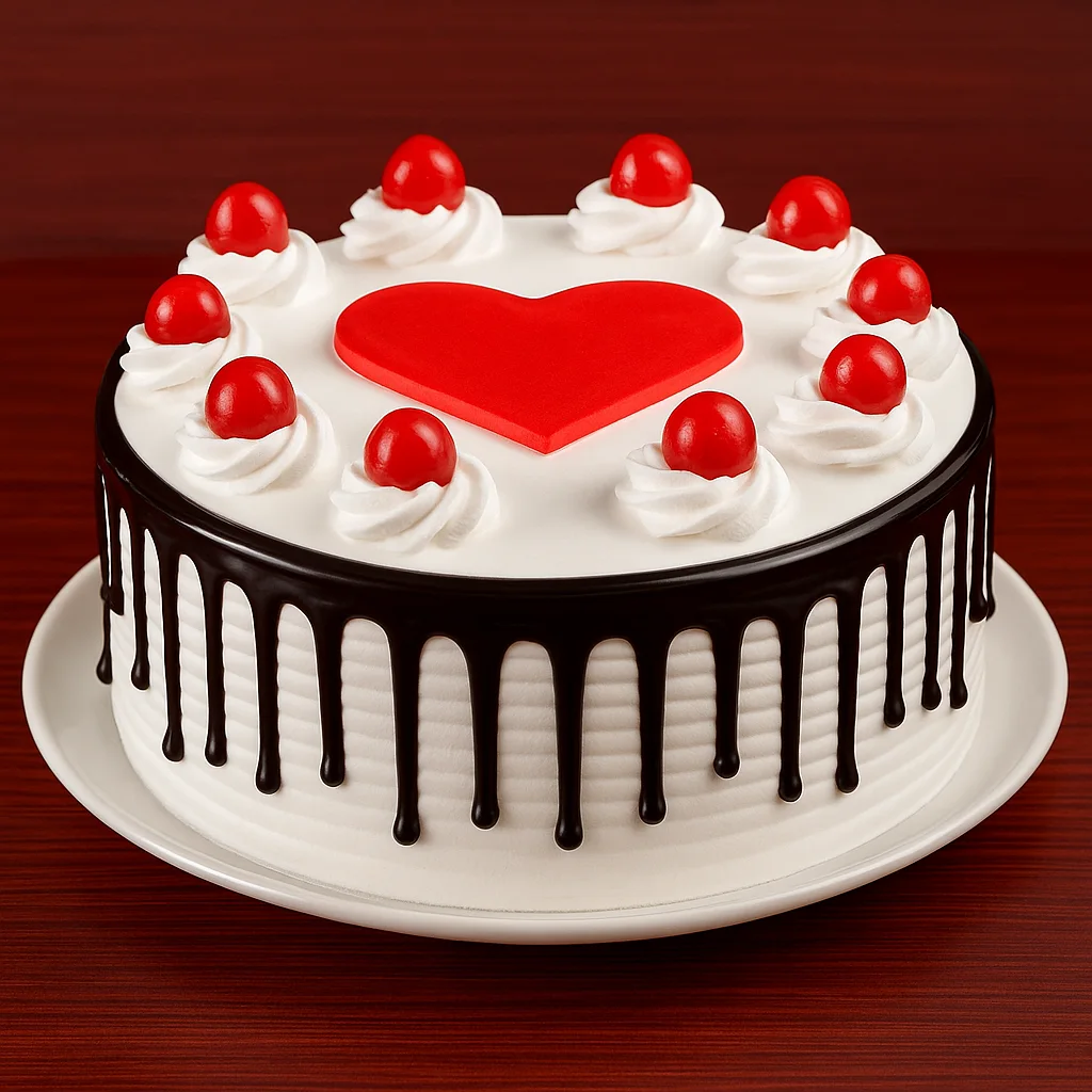 Romantic Heart Chocolate Cake - TF Cakes Online Delivery Freshly baked handcrafted Romantic Heart Chocolate Cake – Cake design by TF Cakes