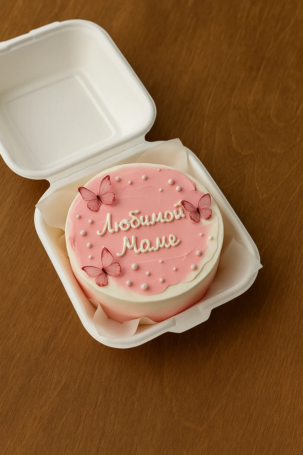 Pink Bento Cake Butterfly - TF Cakes Online Delivery Freshly baked handcrafted Pink Bento Cake Butterfly – Cake design by TF Cakes