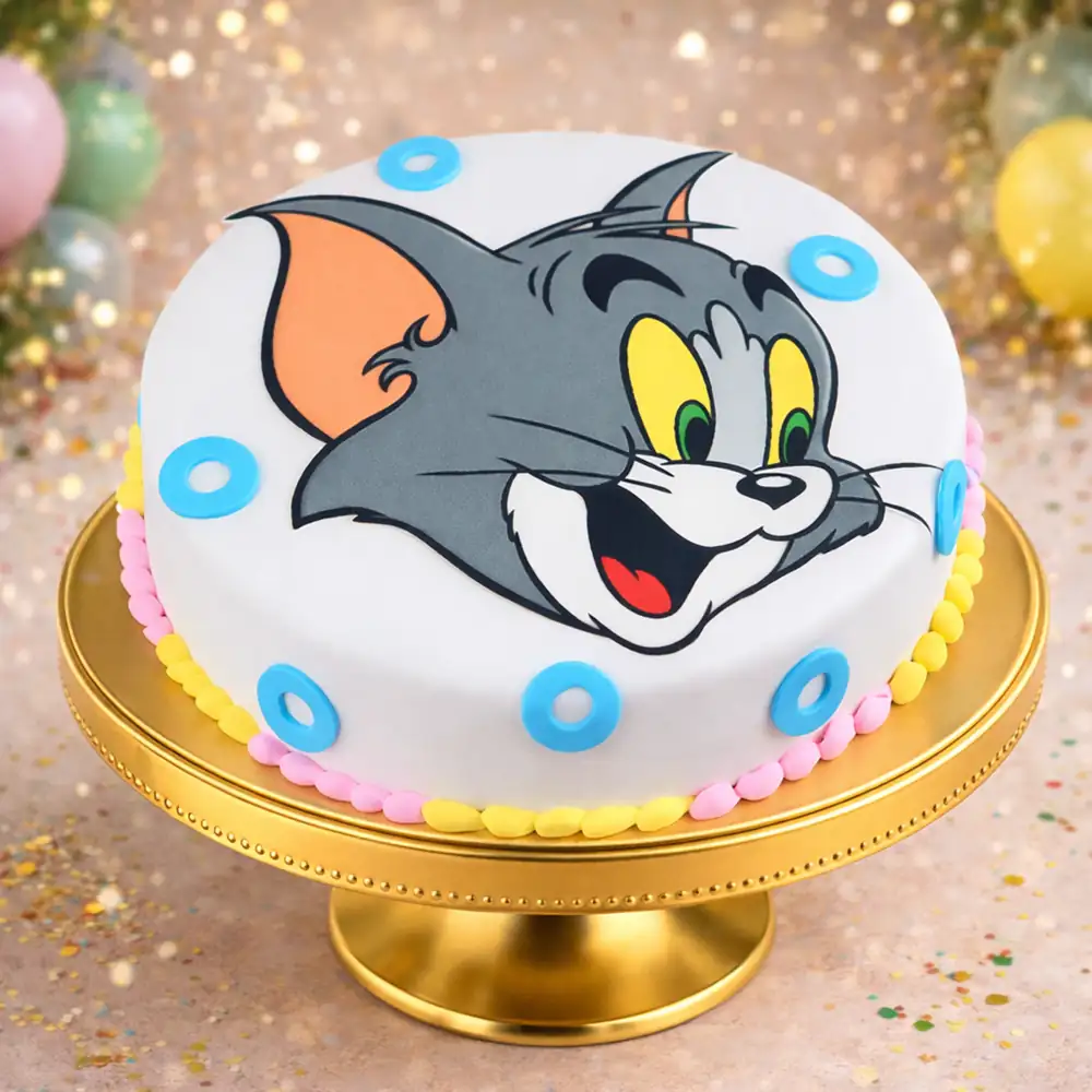 Tom & Jerry Cartoon Photo Cake - TF Cakes Online Delivery Freshly baked handcrafted Tom & Jerry Cartoon Photo Cake – Cake design by TF Cakes