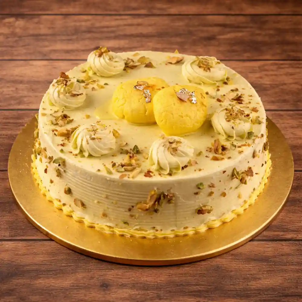 Traditional Rasmalai Milk Cake - TF Cakes Online Delivery Freshly baked handcrafted Traditional Rasmalai Milk Cake – Cake design by TF Cakes