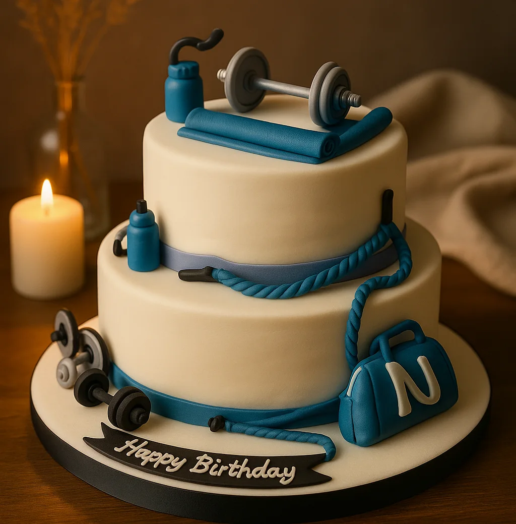 Minimal Gym Theme Cake
